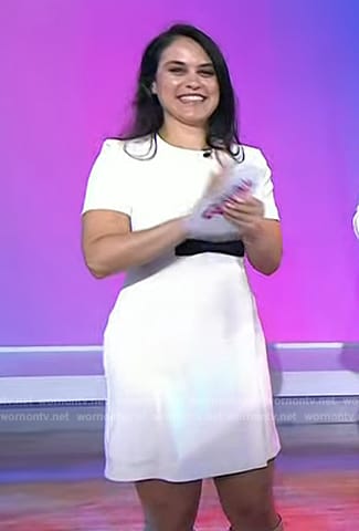 Donna's white bow front dress on Today