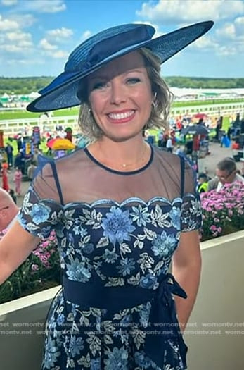 Dylan's blue floral embroidered dress on Today