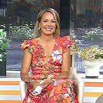 Dylan’s orange floral smocked waist dress on Today