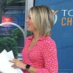 Dylan’s pink printed wrap dress on Today