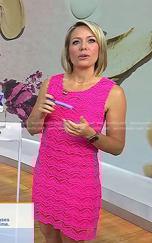 Dylan's pink scalloped lace dress on Today