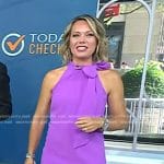 Dylan’s purple tie neck mini dress on Today