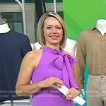 Dylan’s purple tie neck mini dress on Today