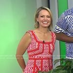 Dylan’s red embroidered dress on Today