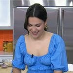 Elena Besser’s blue smocked top on Today