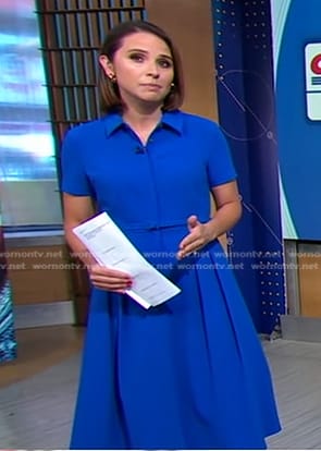 Elizabeth’s blue shirtdress on Good Morning America