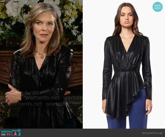 Elliatt Wilma Top worn by Diane Jenkins (Susan Walters) on The Young and the Restless