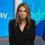 Ellison Barber’s black lace cuff blouse on NBC News Daily