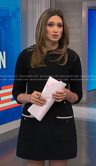 Ellison's black shift dress on NBC News Daily