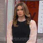 Ellison’s white lace sleeve top on NBC News Daily