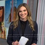 Ellison’s navy double breasted blazer on NBC News Daily