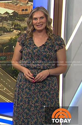 Emily's floral flutter sleeve midi dress on Today