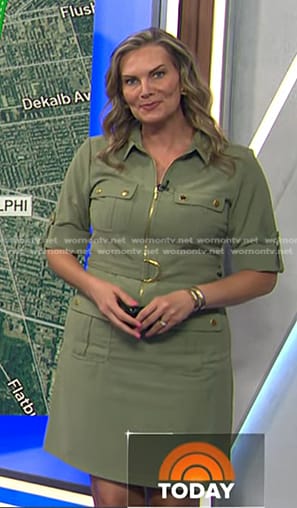 Emily's green belted utility dress on Today