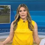 Erin McLaughlin’s yellow sleeveless top on Today