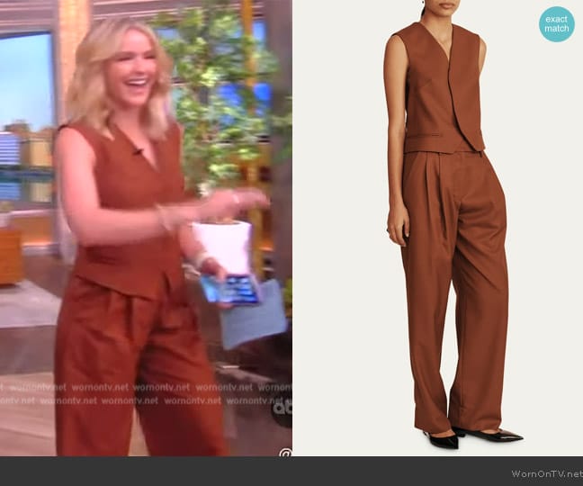 Esse Studios Classico Wool Waistcoat worn by Sara Haines on The View