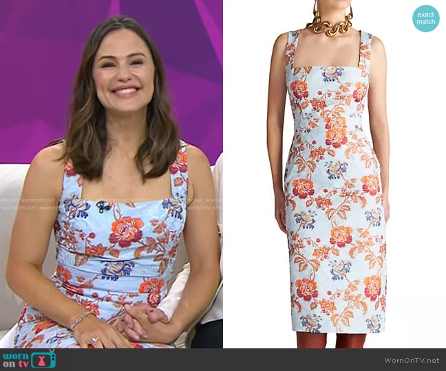 Etro Floral Sleeveless Midi-Dress worn by Jennifer Garner on Today