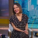 Eva’s black printed dress on Good Morning America