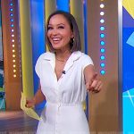 Eva’s white short sleeve shirtdress on Good Morning America