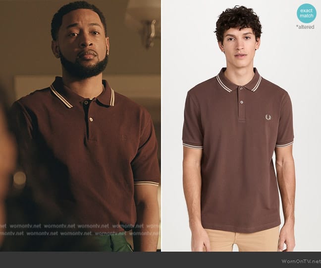 Fred Perry Twin Tipped Fred Perry Shirt worn by Emmett (Jacob Latimore) on The Chi