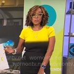 Gayle King’s black and yellow dress on CBS Mornings