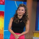 Ginger’s black cutout top and pink pencil skirt on Good Morning America