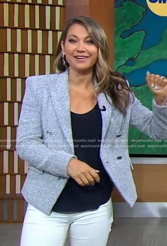 Ginger’s grey tweed blazer on Good Morning America