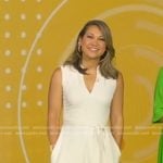 Ginger’s ivory tie waist midi dress on Good Morning America