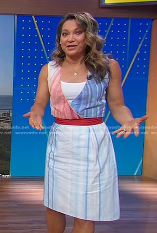 Ginger’s striped dress on Good Morning America