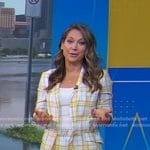 Ginger’s yellow plaid blazer and shorts on Good Morning America