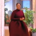 Golda Rosheuvel’s burgundy flared dress on The View