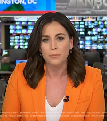 Hallie Jackson’s orange blazer on Today