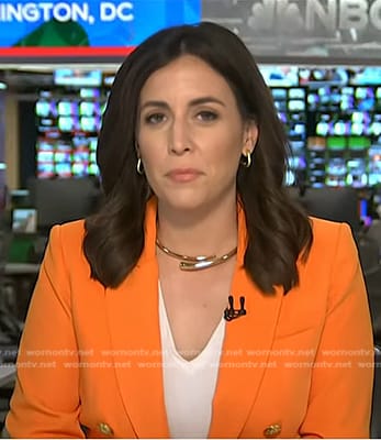 Hallie Jackson’s orange blazer on Today