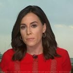 Hallie Jackson’s red lace inset dress on Today