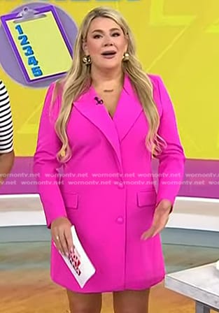 Heather McMahan’s pink blazer dress on Today