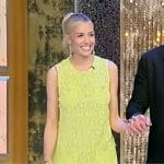 Heather’s yellow lace mini dress on Tamron Hall Show