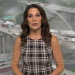 Heather’s black plaid sleeveless dress on Good Morning America