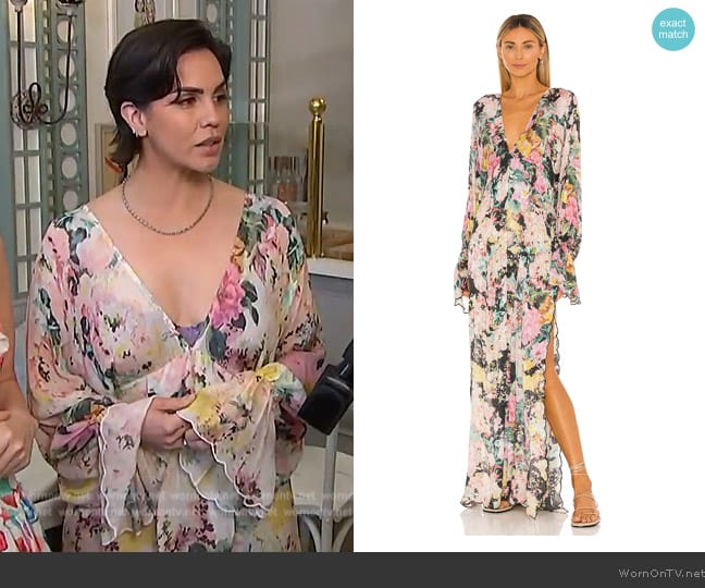 Hemant and Nandita X REVOLVE Teien Caftan worn by Katie Maloney on E! News