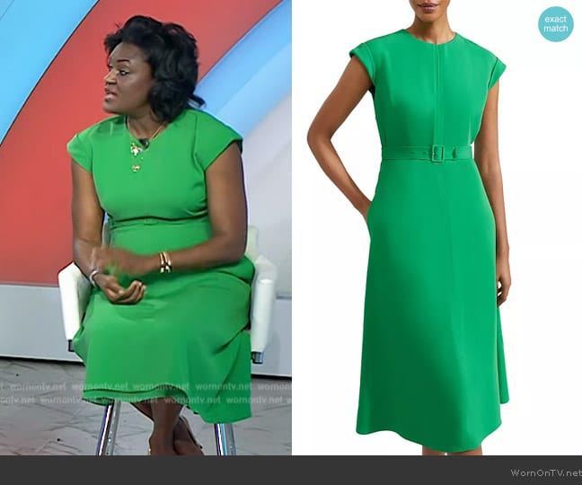 Hobbs London Meera Belted Midi Dress worn by Dr Angela Lamb on Today