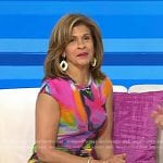 Hoda’s multicolor dyed printed dress on Today