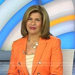 Hoda’s orange double breasted blazer on Today