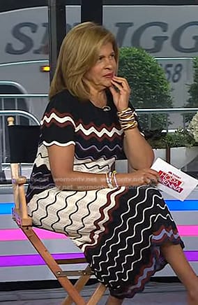 Hoda's swirl pointelle knit dress on Today