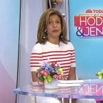 Hoda’s white wedge sandals on Today