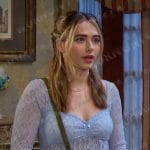 Holly’s blue lace top on Days of our Lives