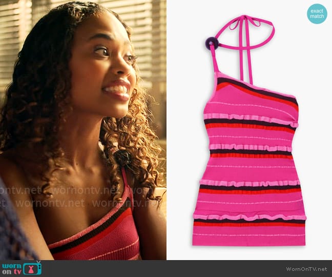 Jacquemus Concha Top worn by Faran Bryant (Zaria) on Pretty Little Liars Original Sin