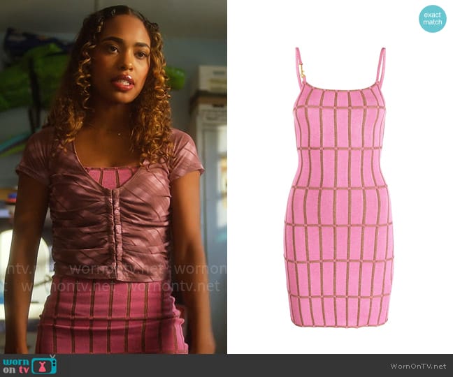 Faran’s pink ribbed dress on Pretty Little Liars Original Sin