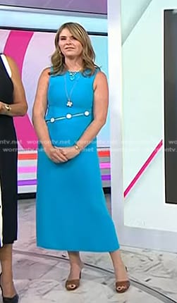 Jenna’s blue button waist dress on Today