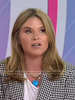 Jenna’s blue heart pendant necklace on Today