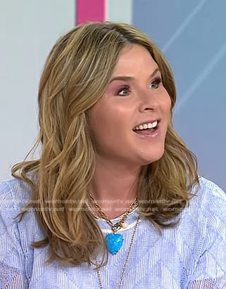 Jenna’s blue heart pendant necklace on Today