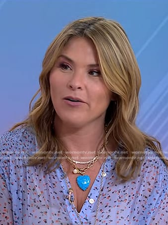 Jenna's blue heart pendant necklace on Today