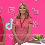 Jenna’s red knit polo dress on Today